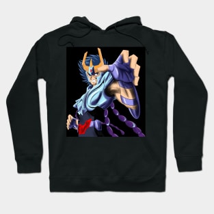 ikki the phoenix saint in immortal myth cloth in saint seiya art ecopop in black Hoodie